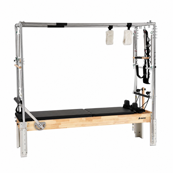 Pilates Equipment for Studios, Cadillac Pilates Reformer Trapeze Pilates Reformer Machine for Home Gym, Pilates Exercise Equipment with Jump Board, Adjustable Resistance
